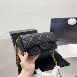 2023 Shopping bag Love Golden Ball Square Fatty Lychee skin love adjusting buckle chain bag Single shoulder crossbody bag