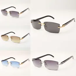 Puffs Sunglasses 3524012 تعال إلى أجهزة C جديدة مسطحة مع الساقين الأسود بوفالو قرن JJ09