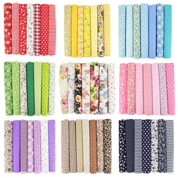 Fabric 7PCS 50 x 50cm Squares Cotton Craft Fabric Cloths for DIY Bundle Patchwork Quilting Sewing Scrapbooking Artcraft 230419