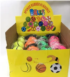 Oceano frete esponja bolas de borracha nova chegada aleatória 5 estilo divertido brinquedos saltitantes borrachas fluorescentes bola faixa de pulso ball7497997