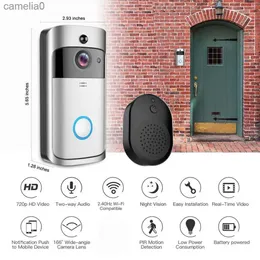 Dörrklockor WiFi Doorbell Camera Smart Home Wi-Fi Video Intercom Door Bell Video Ring For Apartments IR Alarm Trådlös säkerhet Cameral231120