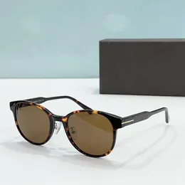 Occhiali da sole rotondi retrò marrone Havana da uomo Occhiali da sole firmati Sunnies Sonnenbrille UV400 Eyewear con scatola