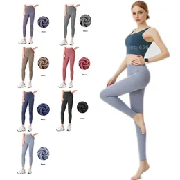 Lu-1 Natural Feelings Leggings de cintura alta para mulheres Ultra Soft Stretch opaco Slim Yoga Leggings One Size Plus Size
