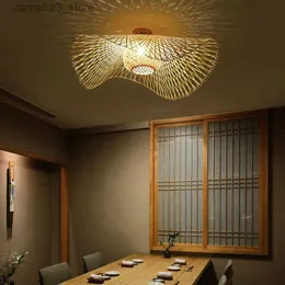 Tavan Işıkları Çin tarzı bambu kolye ışıkları Yaratıcı Tatami Işıklar Lamba Yemek Odası Restoran Hanglamp E27 Süspansiyon Luminaire Q231120