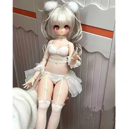 Dolls Version 2.0 White Skin 1 4 Doll's Body Part Soft Pvc 45 cm Height Jointed Doll Accessories Dress Up Toy 231118