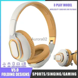 Cep Telefonu Kulaklıklar Yovonine Kablosuz Kulaklık Mikrofonlu 3 Oynat Model Bluetooth Katlanabilir Oyun Kulaklıkları HD Sesli Çağrı PS4 PC YQ231120