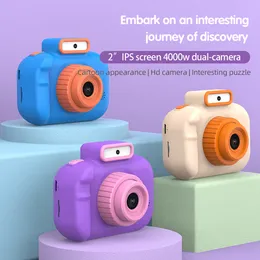 Treppiedi Fotocamera per bambini ad alta definizione 4000W Anteriore Posteriore Doppia fotocamera 2 pollici 1080P HD IPS Schermo Digitale per bambini Fotocamera Pografia Giocattoli 230419