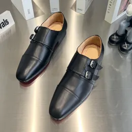 Haute qualité Designer Business hommes chaussures en cuir véritable bottes rétro classiques piste de luxe chaussures habillées à semelles rouges mocassins à semelles en cuir bureau hommes chaussures habillées HJ1345