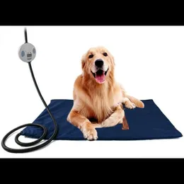 Canis canetas pet cão almofada de aquecimento interior almofadas para gatos cães com cabo resistente à mastigação longo tempo trabalhando tapete aquecido elétrico 231120