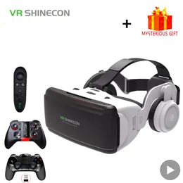VR Очки Shinecon Casque Шлем 3D Виртуальная Реальность Для Смартфона Смартфон Гарнитура Очки Бинокль Видеоигры Wirth Lens 230420