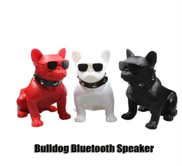 Bulldog Bluetooth -högtalare Dog Head Wireless Portable Subwoofers Hands Stereo Bass Support TF Card USB FM Radio Loud 3 Colors D9862708