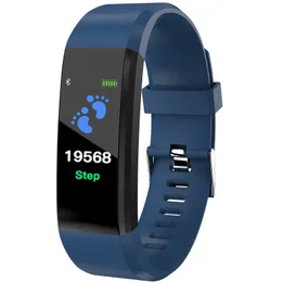 Hot 115 Plus Bluetooth Sports Smart Bracelet Fitness Tracker Tracker Tracker Cheartrate Monitor防水デジタルリストウォッチユニバーサル