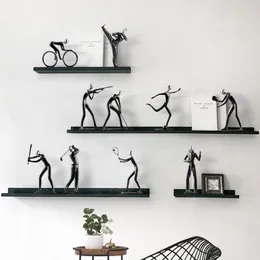 Decorative Objects Figurines Bicycle Statue Champion Cyclist Sculpture Figurine Resin Modern Abstract Art Athlete Bicycler Figurine Home Decor 230419