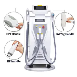 Profissional 3 em 1 opte ipl nd yag rápido flash laser permanente remoção do cabelo rf rejuvenescimento da pele face lift máquina da beleza para spa