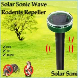 Controle de pragas Repelente de toupeira Energia solar Trasonic Snake Bird Mosquito Mouse Repeller Garden Yard Equipment Drop Delivery Home Househo Dhpm8