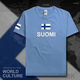 Men's T Shirts Finland Men Fashion 2023 Nation Team Cotton T-shirt Meeting Fitness Clothing Sporting Tees Country Flags FIN FI