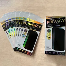 Proteggi schermo privacy in vetro temperato per iPhone 14 13 12 serie 11Pro XS MAX 10 pezzi di una scatola