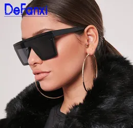 Square Plastic Black Sunglasses Women mens brand Sun Glasses flat shield frame Big Shades Fashion Brand Sunnies UV4003947784