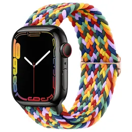 Apple Watch Band 44MM 40mm 45mm 41mm 38mm 42mm Elastic Nylon Solo Loop Bracelet IWATCH SERIES 3 4 5 6 SE 7 8 8 8