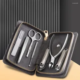 Zestawy do paznokci 6/7pcs/zestaw Clippers Zestaw Pedicure Zestaw stali nierdzewnej wielofunkcyjna noża Trimmer Care Manicure Tool Kit