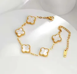 Projektant bransoletki projektant Forwomen for Woman Four Leaf Clover Fashion Mase Bransle Bracelets Bracelets 18K Gold Splated Wedding Biżuter