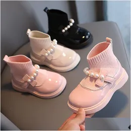 Stivali Moda Bambini Scarpe casual Antiscivolo Fondo morbido Principessa Brevi ragazze Sneakers Comode passeggiate Sportive Bambini Ragazzo Drop Deliv Dhkvj