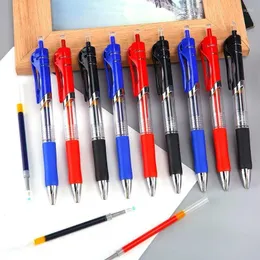 Caneta de assinatura de 0,5 mm Pen de grande capacidade K35 neutro para escritório de estudantes Escritório de estudante preto azul vermelho 15 cm de comprimento