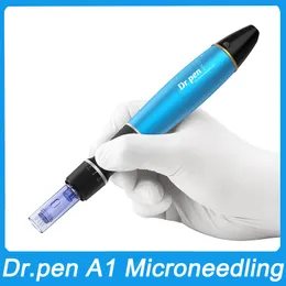 اللاسلكي A1-W Dr Pen Dermapen Auto Microneedle System أطوال إبرة قابلة للتعديل 0.25 مم-3.0 ملم Derma Pen Stamp Auto Micro Micro Meso Therapy Therapy
