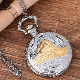 Pocket Watches Quartz Watch Fashion Vintage Elegant Delicate Antique Clocks Ladies Pendant Clock With Chain Gift Reloj de Bolsillo