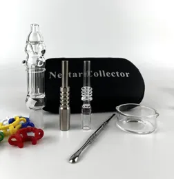 Mini glass pipe Kit Smoking set with Titanium Tip Nail and Quartz Tips 10mm 14mm NC Kits Oil Rig Concentrate Dab Straw Bong Sets N5010688