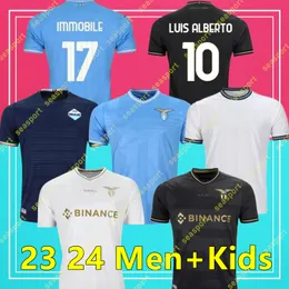 2023 2024 Lazio Immobile Soccer Jerseys Maglie 23 24 Immobile Luis Bastos Sergej Badelj Lucas J.Correa Zaccagni Marusic Men Kids Kids Kids Hirt 10th
