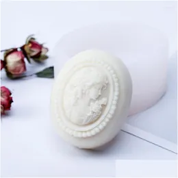 Hantverksverktyg Hantverksverktyg Pretty Girl Design Soap Sile Molds Woman Oval Shaped Handmade Making Mod Drop Delivery Home Garden Arts, Craft DHBFG