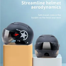 Cykelhjälmar Moto Electric Motorcyklar Halvhjälmar Electrico Capacete de Moto Visor Hjälm Säkerhet Cascos Para Patinetes Scooter Moto Casco P230419