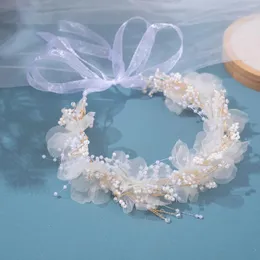 Hårklipp bröllop hårband brud smycken spetspärlor girland huvudbonad marrige prom pannband fairy noiva tiaras engagemang bijoux