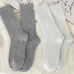 Winter-Kaschmirwolle für Damen, einfarbig, japanischer Stil, Haruku, Retro, lang, für Damen und Mädchen, Thermo-Streetwear-Socken, Strumpfwaren, Damenstrümpfe, klassische Mode, bedruckt, 22