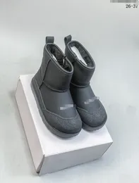 BALE2023New moda inverno botas de algodão com isolamento de pelúcia crianças botas de neve com zíper sapatos infantis sapatos infantis presente de Natal tamanho 26-37