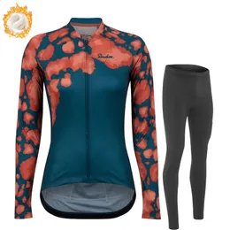 Conjunto de camisa de ciclismo conjunto de inverno roupas de lã térmica mtb roupas de bicicleta manter quente mountain bike wear terno 231118