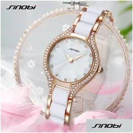 Orologi da polso Orologio alla moda elegante Orologi da donna Orologio di lusso da donna Orologio da polso al quarzo con goccia di diamanti dorati Consegna in goccia Watc Dhgarden Otjwh