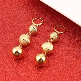 Studörhängen pärla för kvinnor guldfärg smycken runda boll örhänge afrika arabiska mellanöstern etiopisk gåva