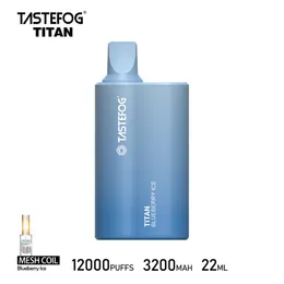 Big Puff 12000 Vapes China Factory Robileable Vape Pen 12000 Puff 12k Puff Bar Tastefog Titan 2% 22 ml 3200 mAh Brak potrzeby ładowania papierosa elektronicznego