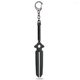 Nyckelringar mörkare än svart nyckelring metall svärd 12 cm hänge nyckelring väska charmkedja llaveros anime smycken