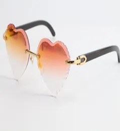 Selling new Buffalo Horn Sunglasses 3524012 Rimless White Genuine Horn Sun glasses Top Rim Focus Eyewear Slim and Elongated Triang4806347