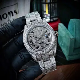 시계 고품질 2023 새로운 에디션 Moissanite Diamond Watch 통과 테스트 최고 품질 기계 ETA 움직임 럭셔리 완전 냉동 Sapphire Watch