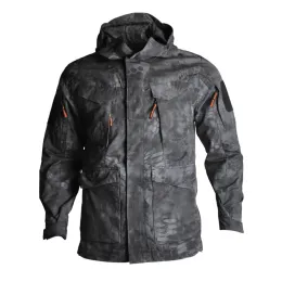 Male Clothing Camouflage Army Tactical Mens Windbreaker Hoodie Field Jacket Outwear Casaco Masculino menscoat