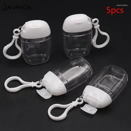 Keychains 5Pcs 30ml Empty Hand Sanitizer Travel Small Size Holder Hook Keychain Carriers Flip Cap Reusable Portable Bottles