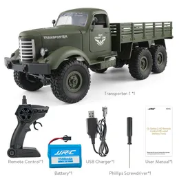 ElectricRC Car Q60 Q64 RC Truck Military S 1 16 Armia zdalnego sterowania armią opancerzoną Allterrain Crawler Offroad Toys for Kids 230419