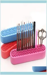 Brushes Art Salon Health Beauty1Pcs Soft Sile Nail Pen Holder Creative Makeup Brush Display Stand Storage Case Desk Organizer Ho8778727