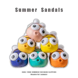 Sandaler Summer Children's Sandals Cute Cartoon Baby Slippers Soft bekväma pojkar flickor glider hem eva icke-halkskor strand flip flops 230420