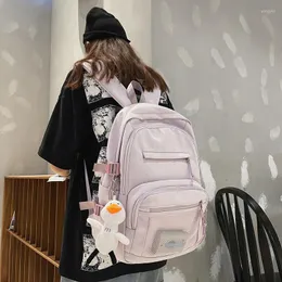 Ryggsäck kvinnor nylon kvinnlig harajuku skola bärbara väska college lady kawaii casual ryggsäckar mode bok tjej väskor student