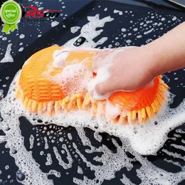 カスンマイクロファイバーカーワッシャースポンジクリーニングカーケアのディテールブラシの洗浄タオルオートグローブスタイリングアクセサリー